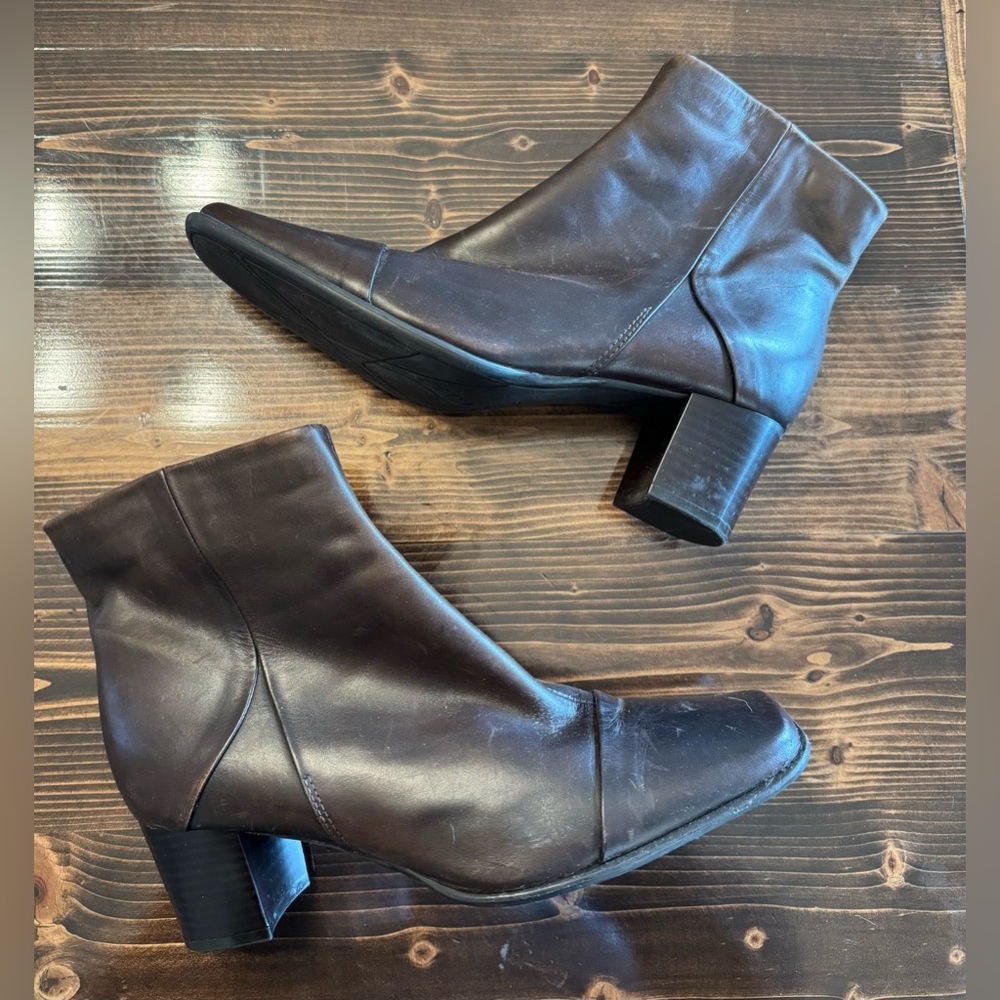 Clarks Dark Brown Ankle Booties